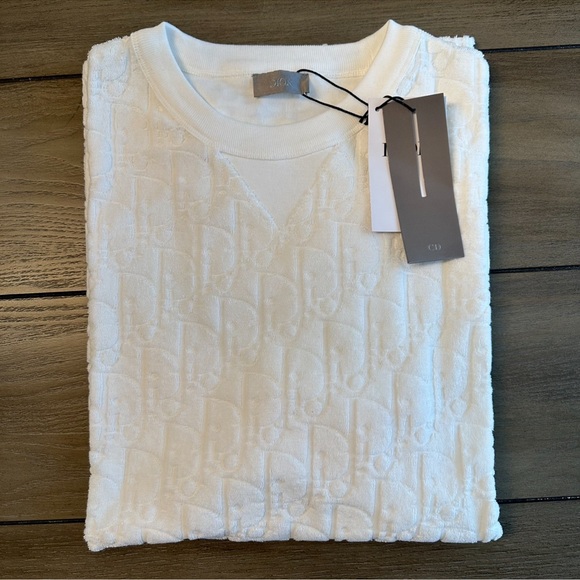 Terry Oblique T-Shirt Relax Fit Off White Inspired - Picture 2 of 7